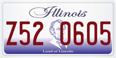 IL license plate Z520605