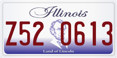 IL license plate Z520613