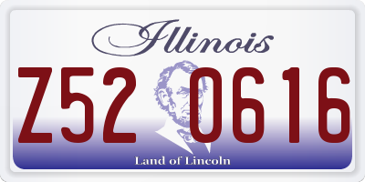IL license plate Z520616