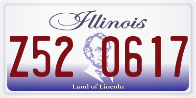 IL license plate Z520617