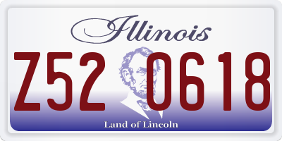 IL license plate Z520618