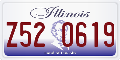IL license plate Z520619