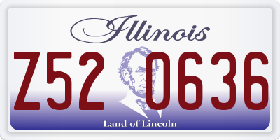 IL license plate Z520636