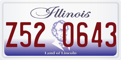 IL license plate Z520643