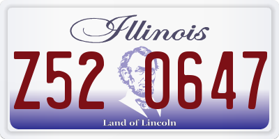IL license plate Z520647