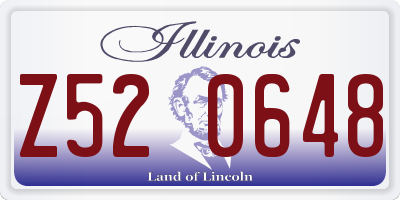 IL license plate Z520648