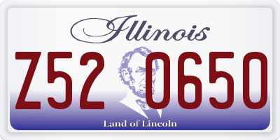 IL license plate Z520650