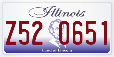 IL license plate Z520651