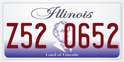 IL license plate Z520652