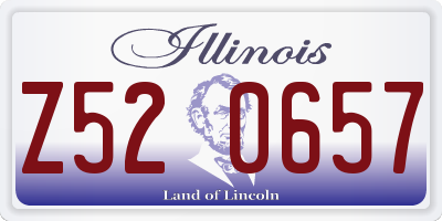 IL license plate Z520657