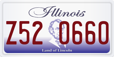 IL license plate Z520660