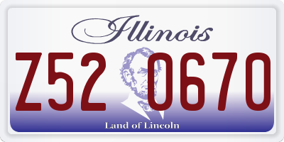 IL license plate Z520670