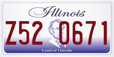 IL license plate Z520671
