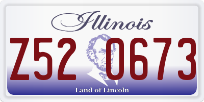 IL license plate Z520673