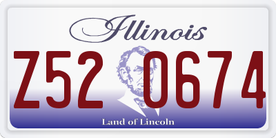 IL license plate Z520674