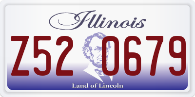 IL license plate Z520679