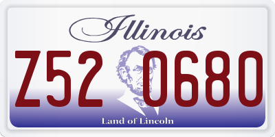 IL license plate Z520680