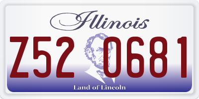 IL license plate Z520681