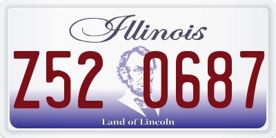 IL license plate Z520687