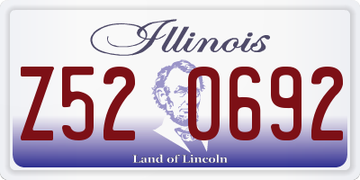 IL license plate Z520692