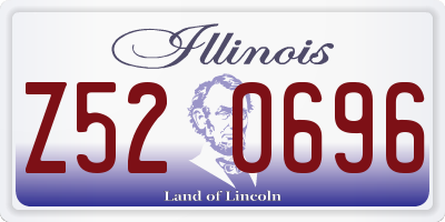 IL license plate Z520696
