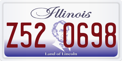 IL license plate Z520698