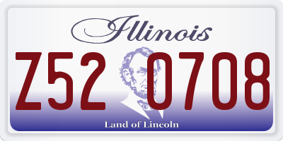 IL license plate Z520708