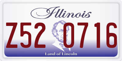 IL license plate Z520716
