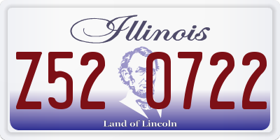 IL license plate Z520722