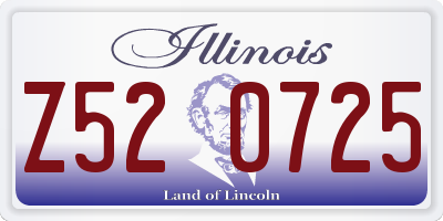 IL license plate Z520725