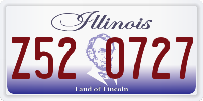 IL license plate Z520727
