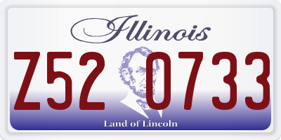 IL license plate Z520733