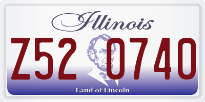 IL license plate Z520740