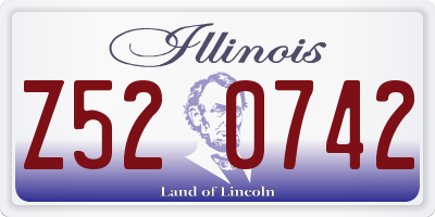IL license plate Z520742