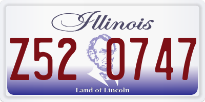 IL license plate Z520747