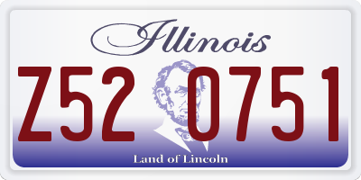 IL license plate Z520751