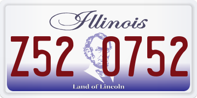 IL license plate Z520752