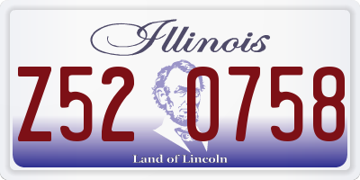 IL license plate Z520758