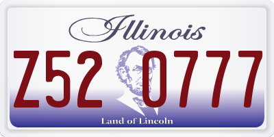 IL license plate Z520777