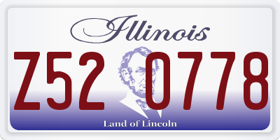 IL license plate Z520778