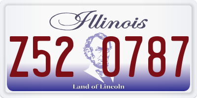 IL license plate Z520787