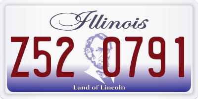 IL license plate Z520791