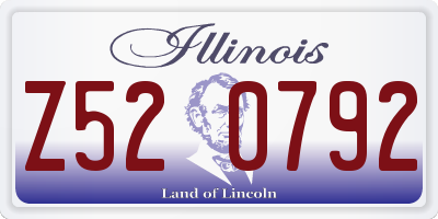 IL license plate Z520792