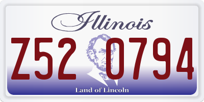 IL license plate Z520794