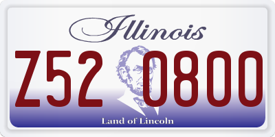 IL license plate Z520800