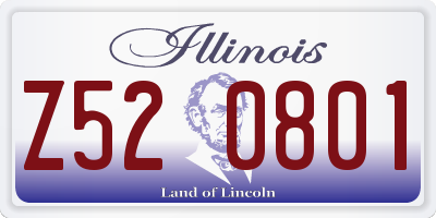 IL license plate Z520801