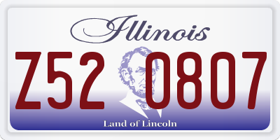 IL license plate Z520807