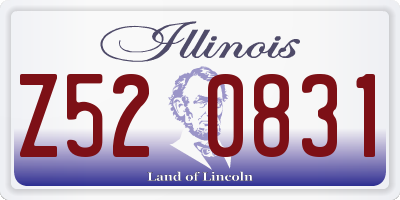 IL license plate Z520831