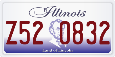 IL license plate Z520832