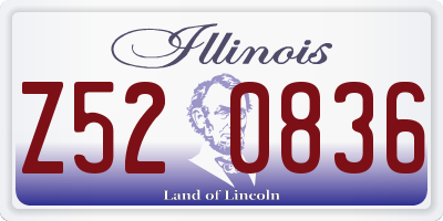 IL license plate Z520836
